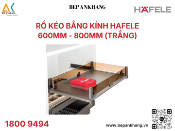 Rổ kéo bằng kính Hafele - 807.95.873 - Trắng (800mm)